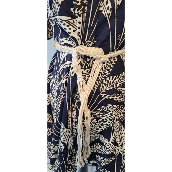 Live 4 Truth Midi Dress Women's Small Navy Blue Boho Tropical NEW - Picture 2 of 12